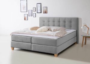 Home affaire Boxspring Moulay incl. topmatras in extra lang 220 cm 3 hardheden ook in h4