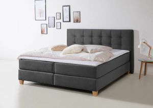 Home affaire Boxspring Moulay incl. topmatras in extra lang 220 cm 3 hardheden ook in h4
