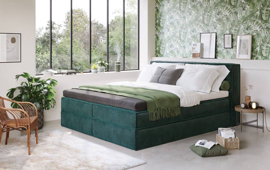 Home affaire Boxspring Sacy Boxbed incl. topmatras 2 matrassen hardheden H2 H3 en H4 naar keuze