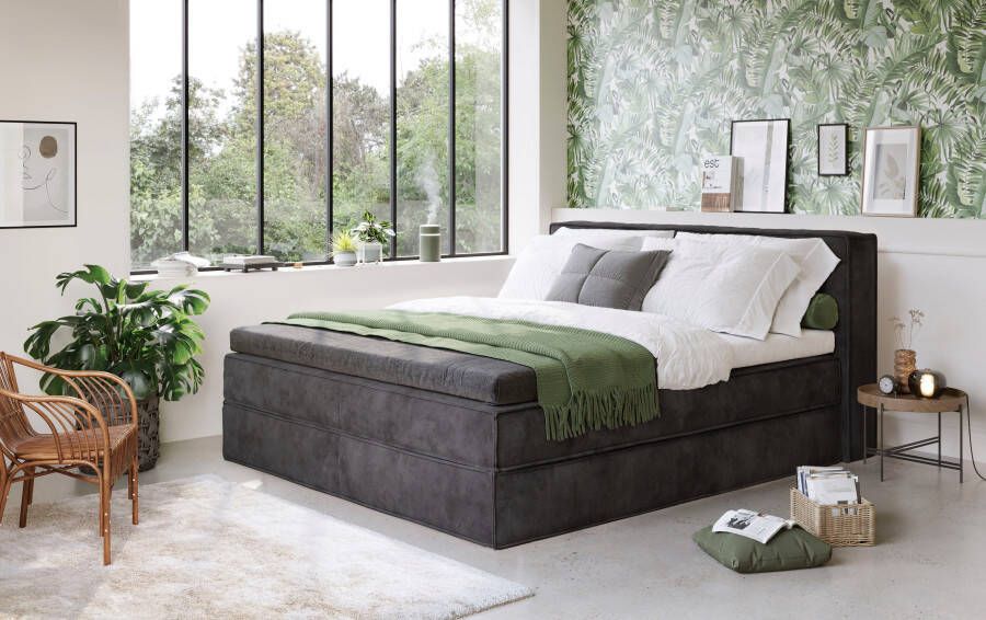 Home affaire Boxspring Sacy Boxbed incl. topmatras 2 matrassen hardheden H2 H3 en H4 naar keuze