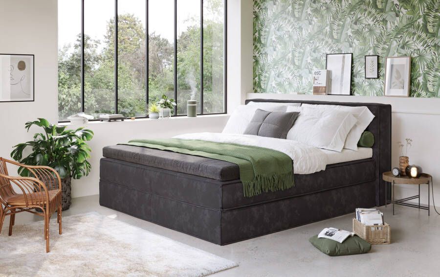 Home affaire Boxspring Sacy Boxbed incl. topmatras 2 matrassen hardheden H2 H3 en H4 naar keuze