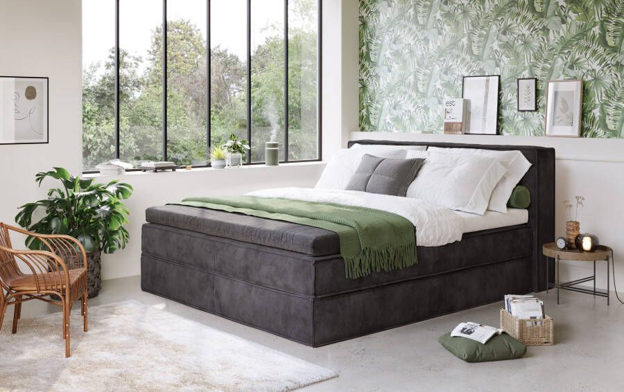 Home affaire Boxspring Sacy Boxbed incl. topmatras 2 matrassen hardheden H2 H3 en H4 naar keuze