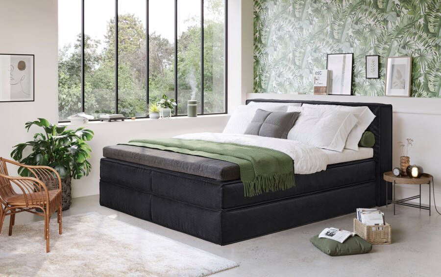 Home affaire Boxspring Sacy Boxbed incl. topmatras 2 matrassen hardheden H2 H3 en H4 naar keuze