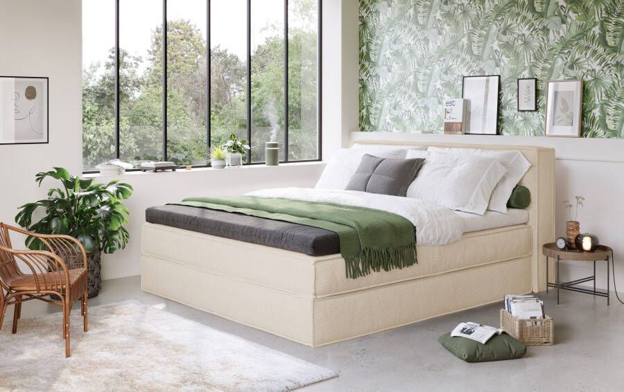 Home affaire Boxspring Sacy Boxbed incl. topmatras 2 matrassen hardheden H2 H3 en H4 naar keuze