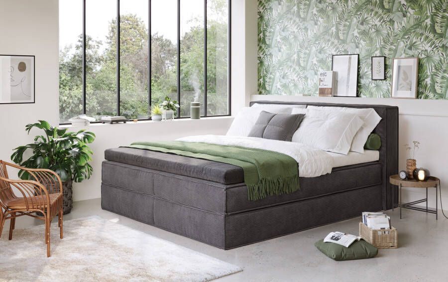 Home affaire Boxspring Sacy Boxbed incl. topmatras 2 matrassen hardheden H2 H3 en H4 naar keuze