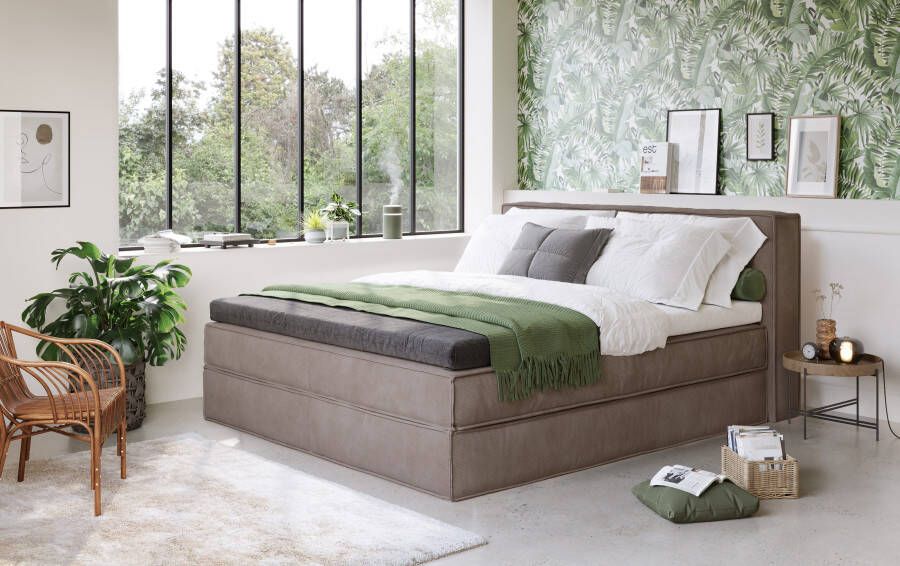 Home affaire Boxspring Sacy Boxbed incl. topmatras 2 matrassen hardheden H2 H3 en H4 naar keuze