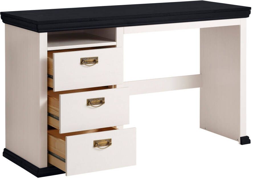 Home affaire Bureau Konrad van gecertificeerd massief hout met lades breedte 129 cm
