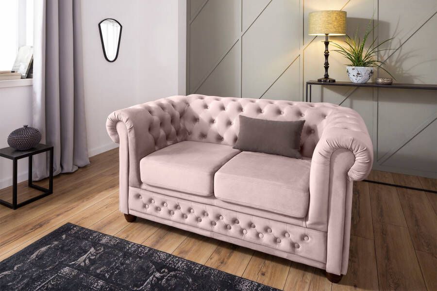 Home affaire Chesterfield-bank New Castle met hoogwaardige capitonnage in chesterfield-design bxdxh: 148x86x72