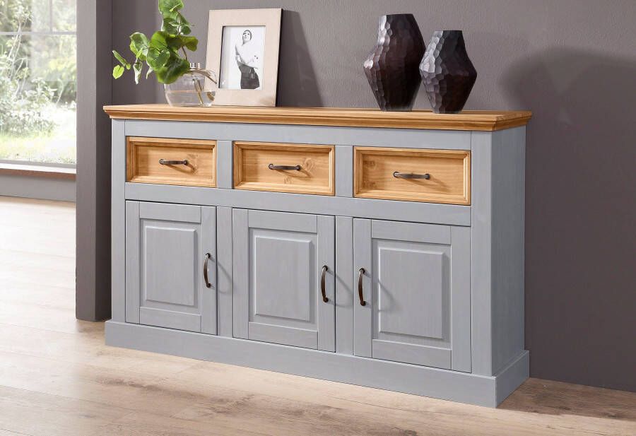Home affaire Dressoir Selma Commode van massief grenenhout breedte 145 cm