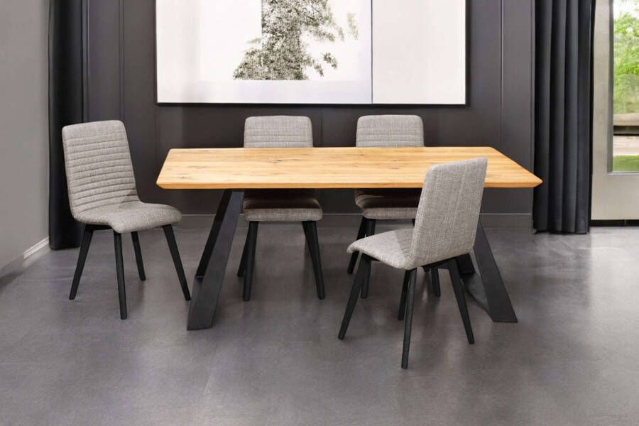 Home affaire Eethoek Arosa zitgroep voor keukens eettafel met 4 gestoffeerde stoelen 5-delig (set 5-delig)