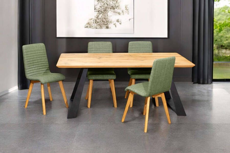 Home affaire Eethoek Arosa zitgroep voor keukens eettafel met 4 gestoffeerde stoelen 5-delig (set 5-delig)