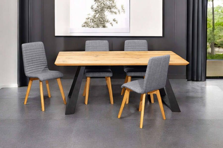 Home affaire Eethoek Arosa zitgroep voor keukens eettafel met 4 gestoffeerde stoelen 5-delig (set 5-delig)