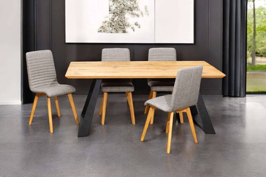 Home affaire Eethoek Arosa zitgroep voor keukens eettafel met 4 gestoffeerde stoelen 5-delig (set 5-delig)