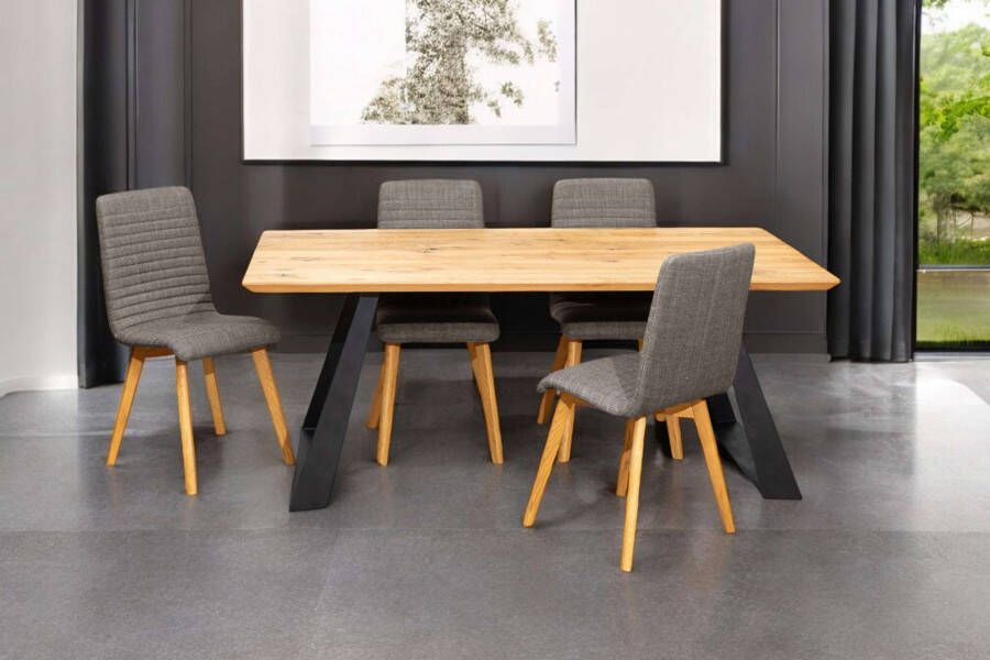 Home affaire Eethoek Arosa zitgroep voor keukens eettafel met 4 gestoffeerde stoelen 5-delig (set 5-delig)