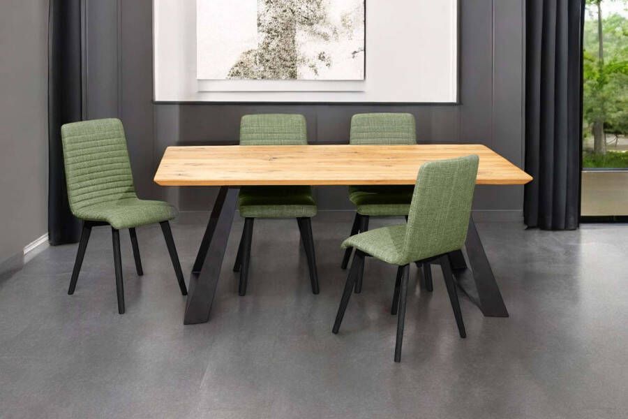 Home affaire Eethoek Arosa zitgroep voor keukens eettafel met 4 gestoffeerde stoelen 5-delig (set 5-delig)