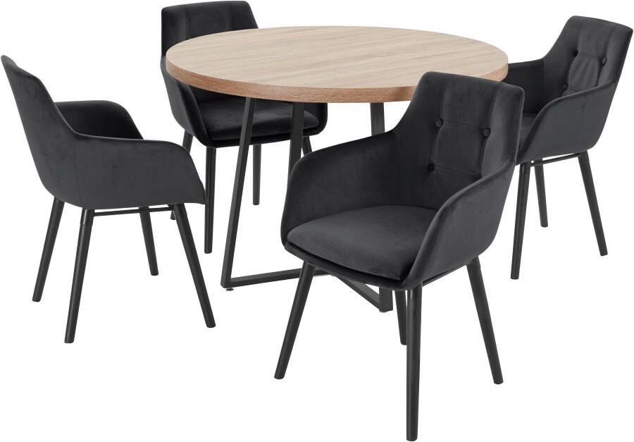 Home affaire Eethoek met 4 stoelen