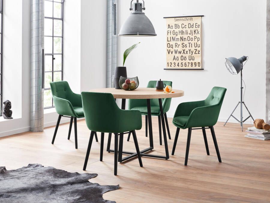 Home affaire Eethoek met 4 stoelen (5-delig)
