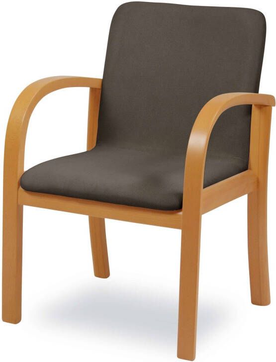 Home affaire Eetkamerstoel LINA707 Extra-comfort vlekbestendig weefsel massief hout (1 stuk)