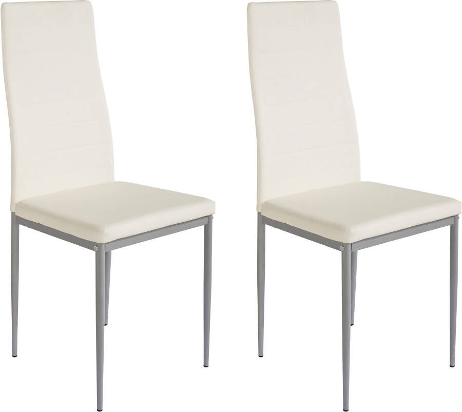 Home affaire Eetkamerstoel Pluto Overtrekstof imitatieleer (set)