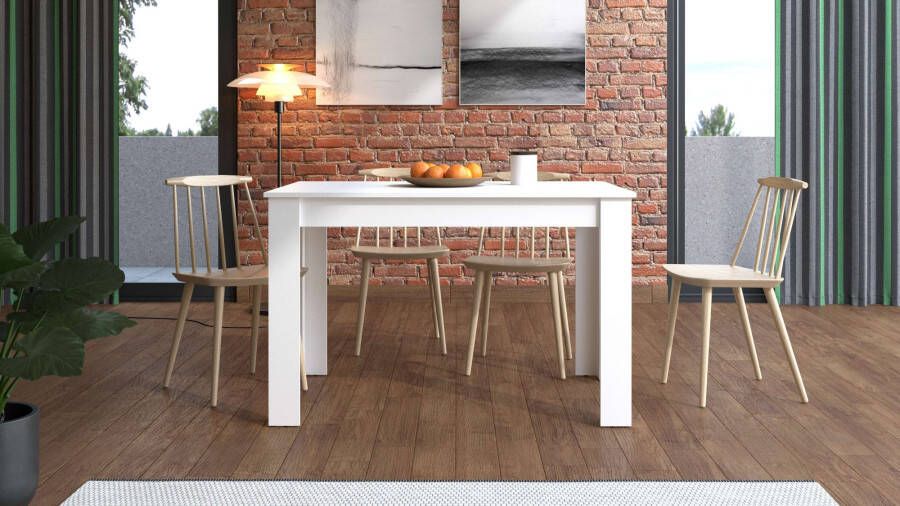 Home affaire Eettafel Hamar eettafel 120x80 Wit of Eiken Houten Keukentafel