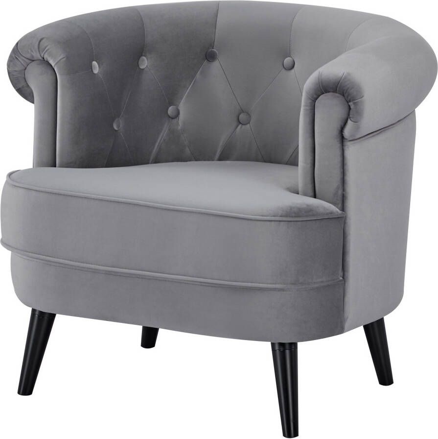 Home affaire Fauteuil LIENZ droomachtige loungesstoel in Chesterfield-look