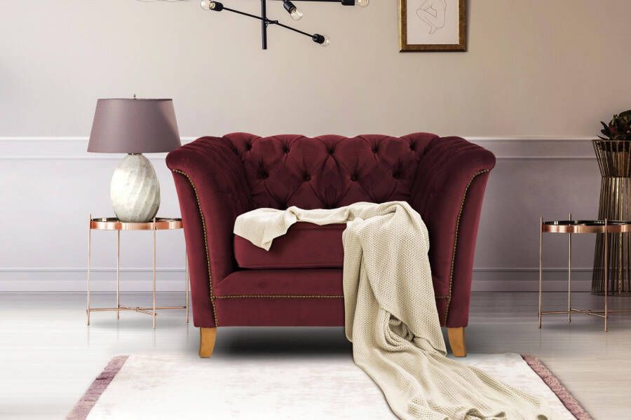 Home affaire Fauteuil Newport met capitonnage achter opstaande naad en fijne armleuningen