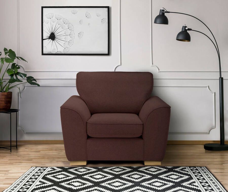Home affaire Fauteuil Savoy gezellige fauteuil in 2 bekledingskwaliteiten