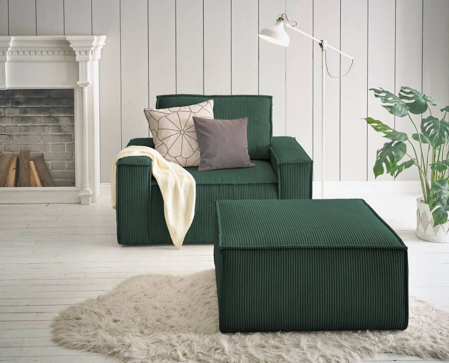 Home affaire Fauteuil Sherwood Loveseat en hocker als set passend bij de bekleding-serie SHERWOOD