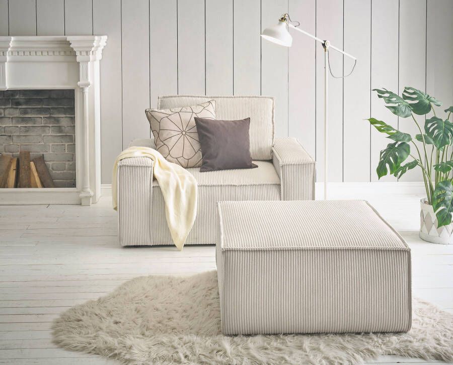 Home affaire Fauteuil Sherwood Loveseat en hocker als set passend bij de bekleding-serie SHERWOOD