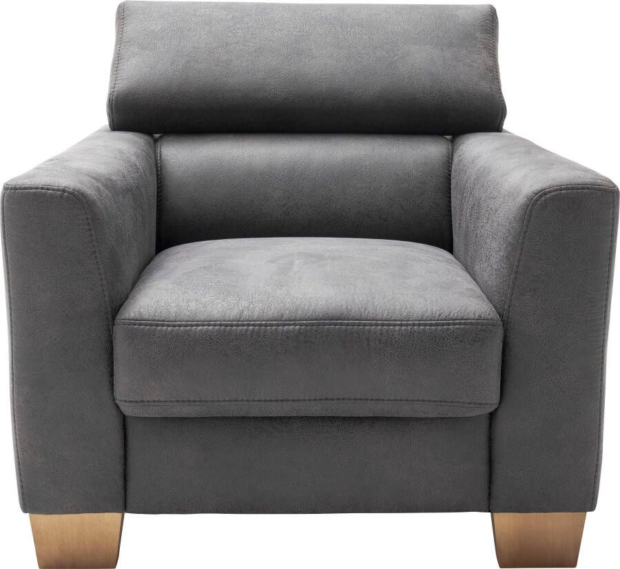 Home affaire Fauteuil Steve premium luxe met verstelbare hoofdsteun belastbaar tot 140 kg