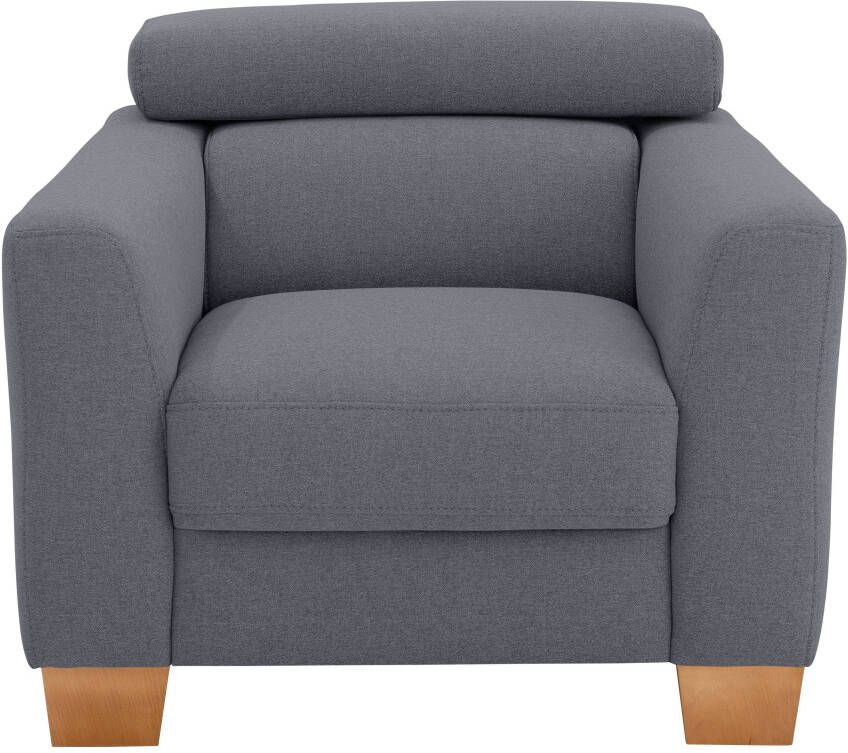 Home affaire Fauteuil Steve premium luxe met verstelbare hoofdsteun belastbaar tot 140 kg