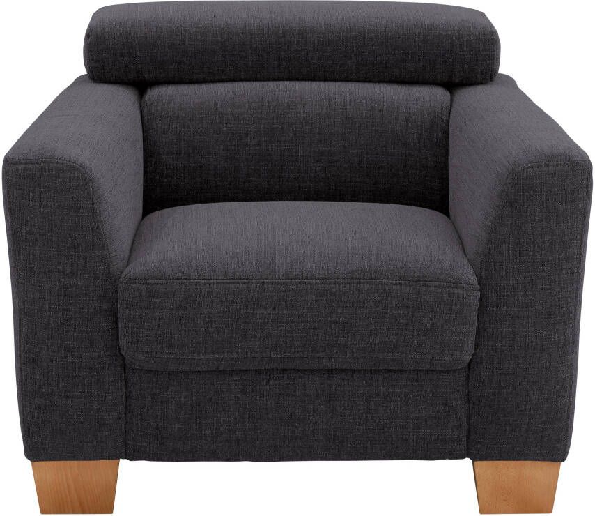 Home affaire Fauteuil Steve premium luxe met verstelbare hoofdsteun belastbaar tot 140 kg