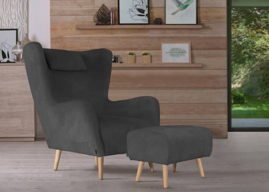 Home affaire Fauteuil Telford naar keuze met en zonder hocker in 4 stofkwaliteiten