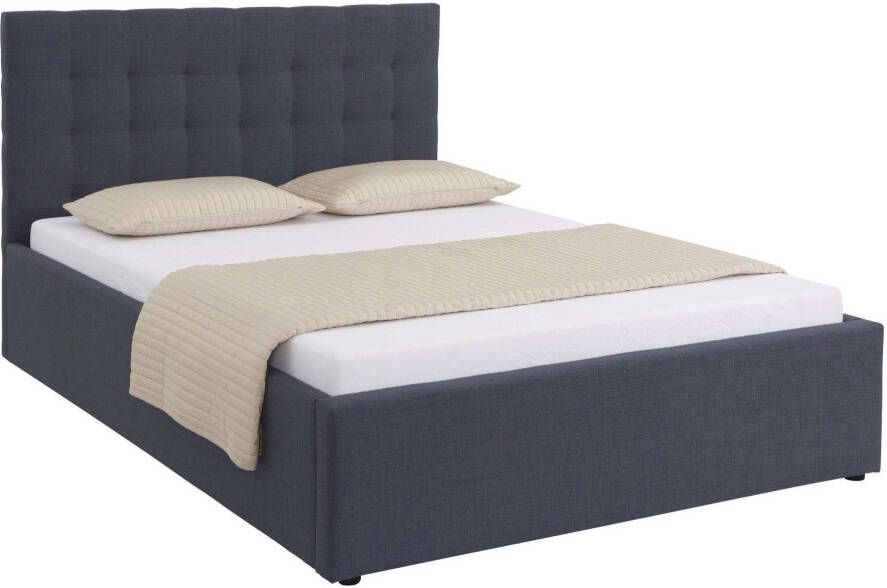 Home affaire Gestoffeerd bed Hamar knoopstiksels in het hoofdeinde tot 250 KG belastbaar
