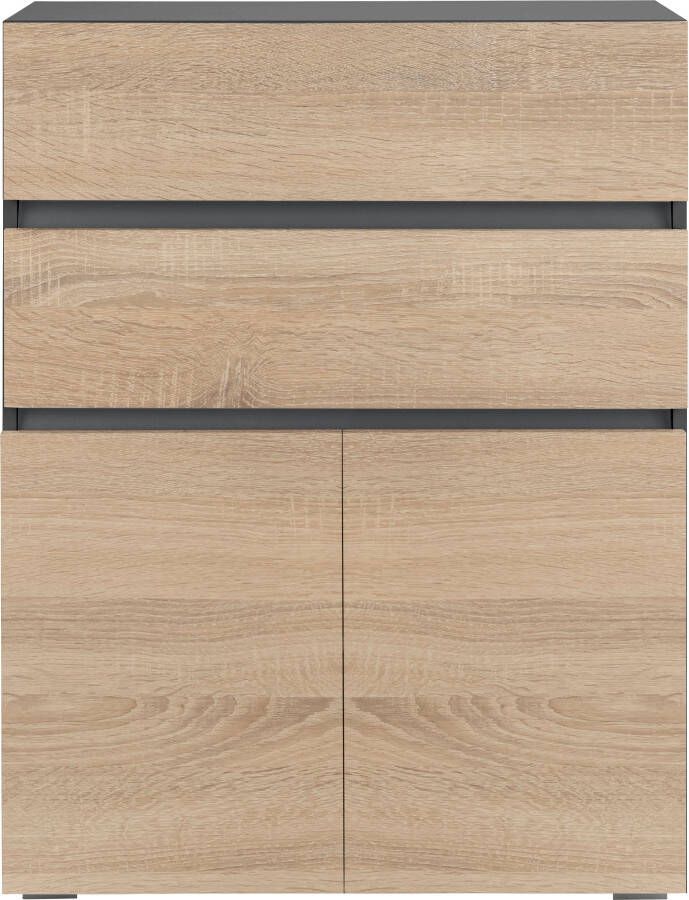 Home affaire Halfhoge kast Wisla Hoogte 98 cm met deuren en lades