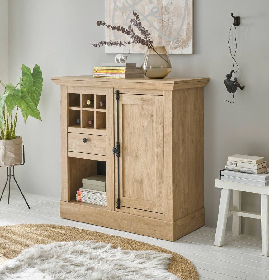 Home affaire Highboard Cornwall commode in landelijke stijl kast sideboard eiken decor (1 stuk)