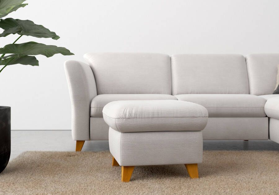 Home affaire Hocker Trelleborg met cordbekleding met opbergvak inclusief binnenveringsinterieur