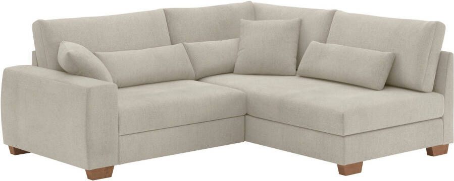 Mr. Couch Home affaire Hoekbank DuraSpring met pocketvering belastbaar tot 140 kg optioneel met bed