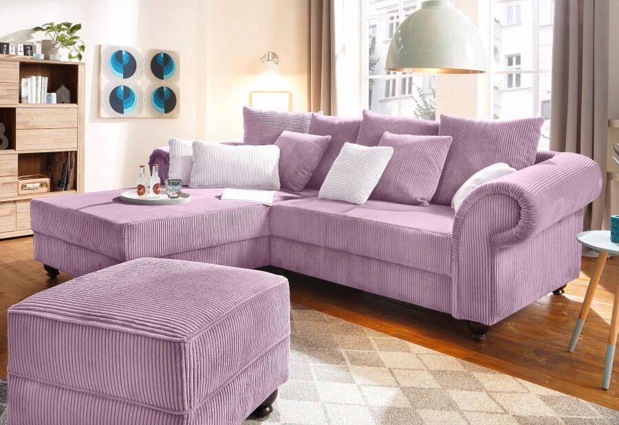 Home affaire Hoekbank King George King Henry Mega Sofa Breedte 260cm L-vorm