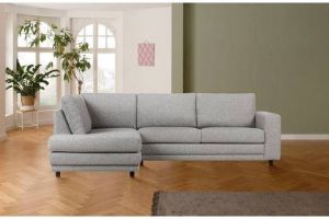 Home affaire Hoekbank Lestat met zwarte kunststof poten