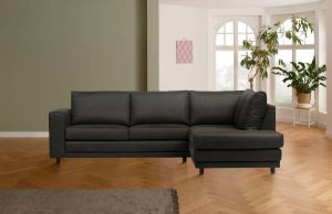 Home affaire Hoekbank Lestat met zwarte kunststof poten