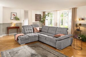 Home affaire Hoekbank Lotus met zitdiepteverstelling in 3 soorten bekleding en vele varianten