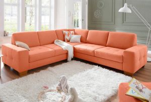 Home affaire Hoekbank Pucci met binnenvering zitdiepteverstelling contrastnaad