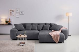 Home affaire Hoekbank Riveo met boxspringvering naar keuze met slaapfunctie