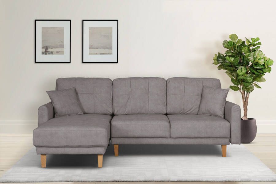 Home affaire Hoekbank TRIPLO optionele slaapbank met bedlade afmetingen B D H: 234 164 89 cm