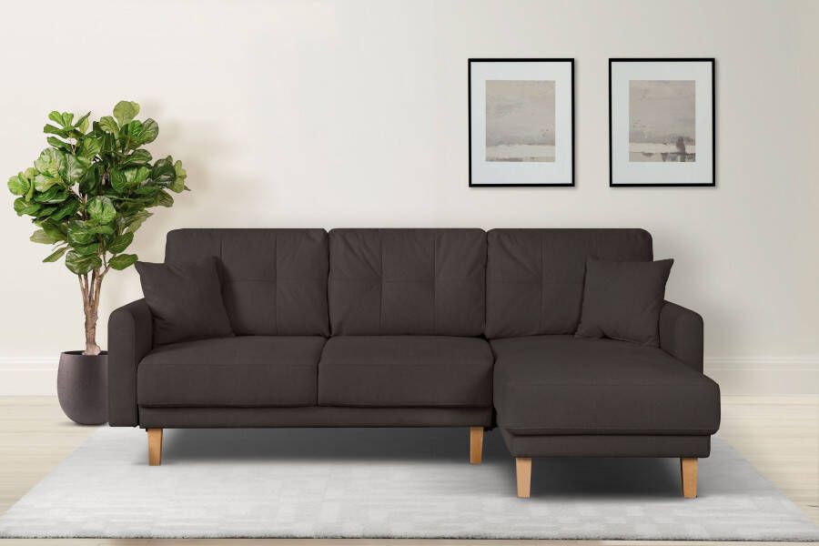 Home affaire Hoekbank TRIPLO optionele slaapbank met bedlade afmetingen B D H: 234 164 89 cm