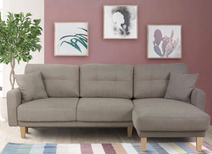 Home affaire Hoekbank TRIPLO optionele slaapbank met bedlade afmetingen B D H: 234 164 89 cm