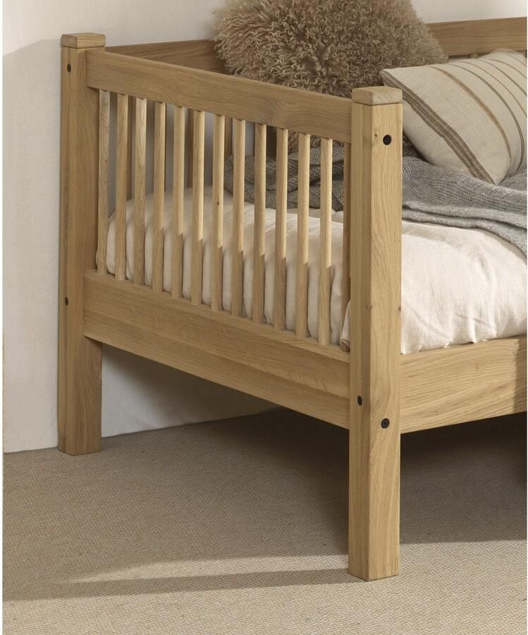 Home affaire 1-persoonsledikant Forrest 90 200 van massief eikenhout geoliede oppervlakte stevig gebouwd