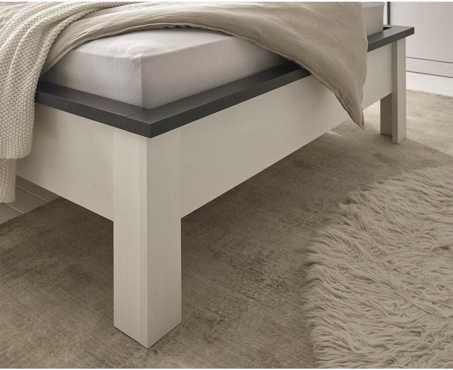 Home affaire 1-persoonsledikant SHERWOOD ligoppervlak 90 140 of 180x200 cm van fsc -gecertificeerd houtmateriaal rustieke landhuisstijl