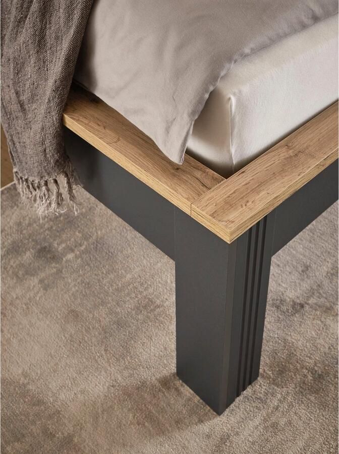 Home affaire 1-persoonsledikant WESTMINSTER bed in landelijke stijl tweepersoonsbed bedframe in verschillende kleuren beschikbaar ligoppervlak 90 140 180x200 cm